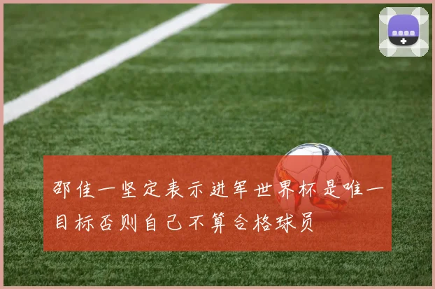 邵佳一坚定表示进军世界杯是唯一目标否则自己不算合格球员